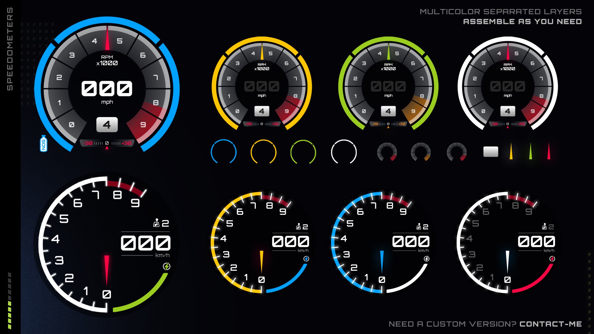 Need For Racing - Game icons, buttons and gauges NFS Style | Fab