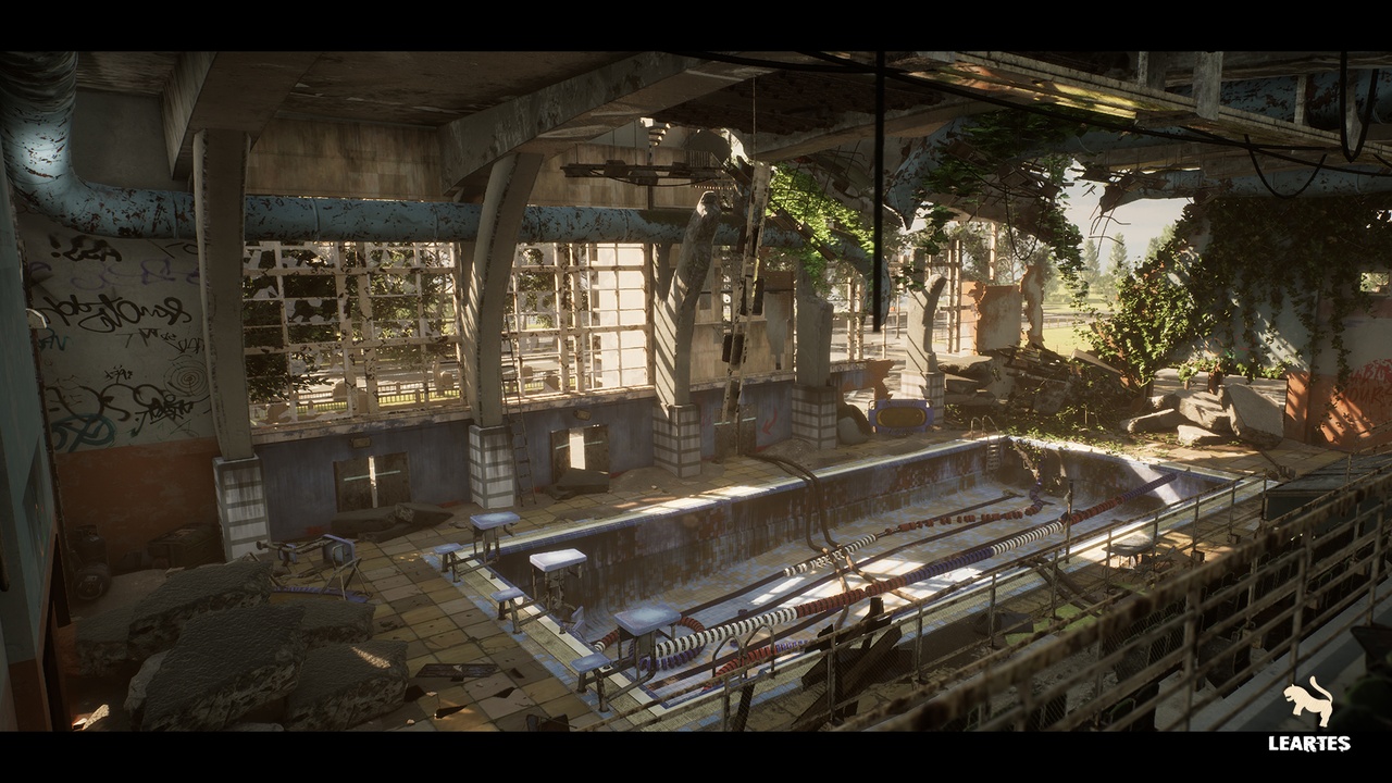 Media 1 for listing Abandoned Swimming Pool Environment ( Abandoned Building Pool Apocalyptic Swim )