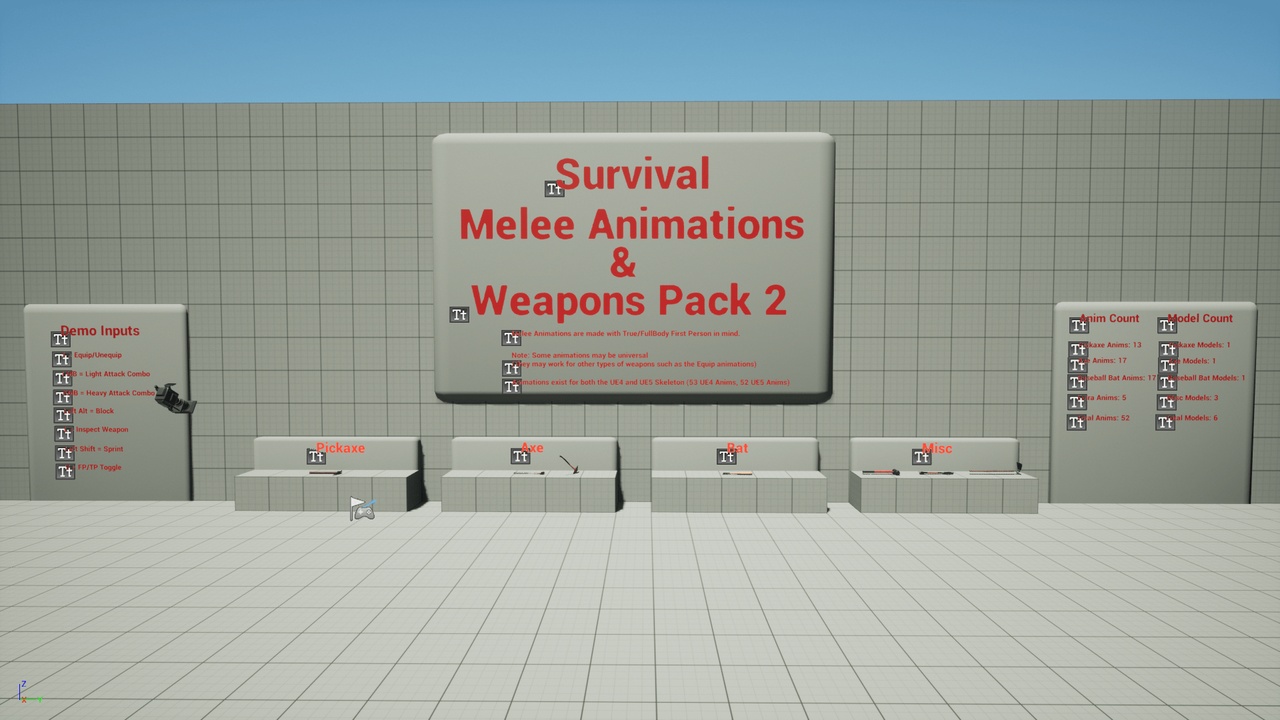 Media 1 for listing Survival Melee Animations and Weapons Pack 2