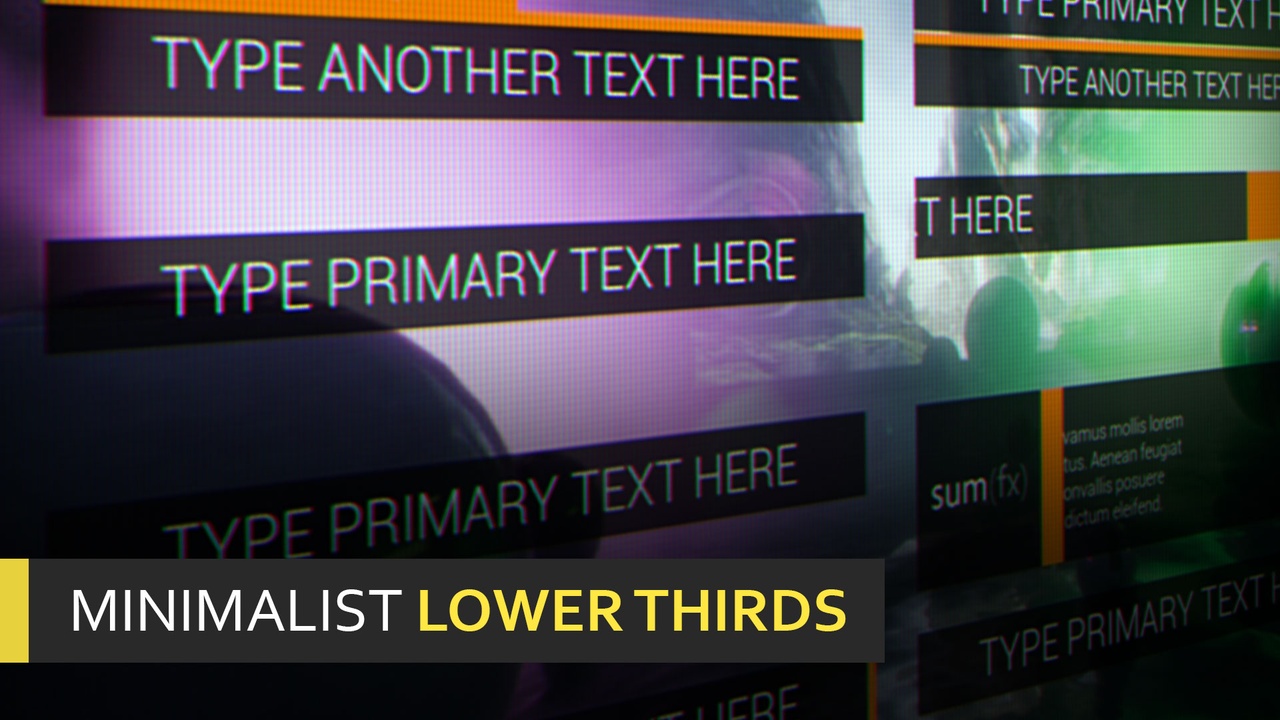 Media 1 for listing Minimalist Lower Thirds