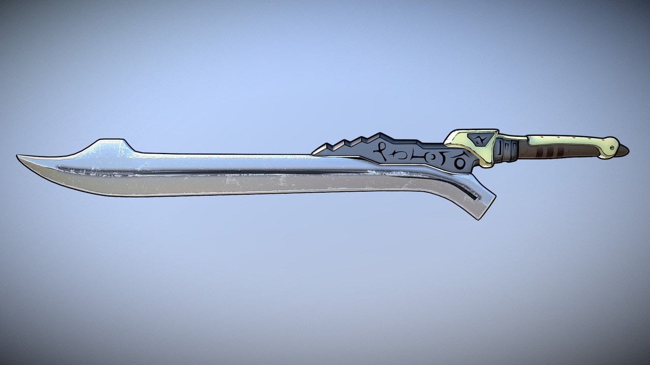 Media 1 for listing Sci-Fi Sword – Stylized & PBR Variants