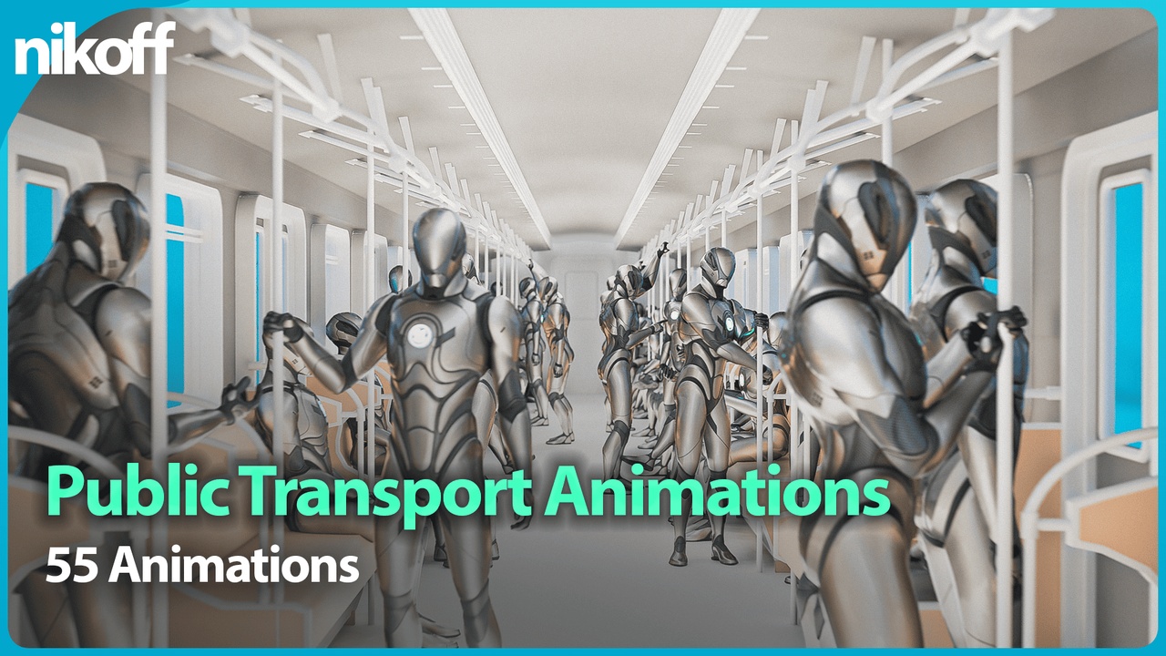 Media 1 for listing Public Transport Passenger Mocap Pack — 55 Realistic UE5 Animations