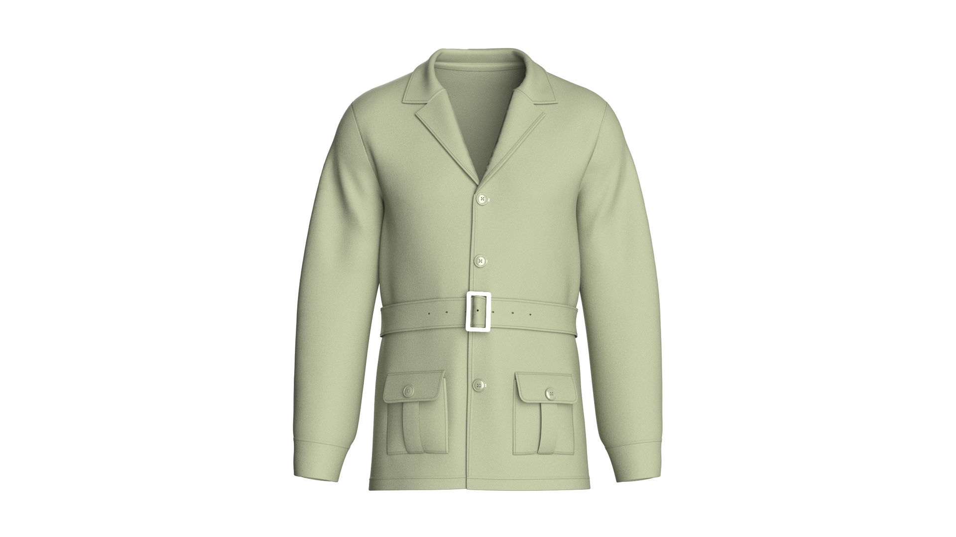 Media 1 for listing Men Belted Blazer Jacket | High Poly