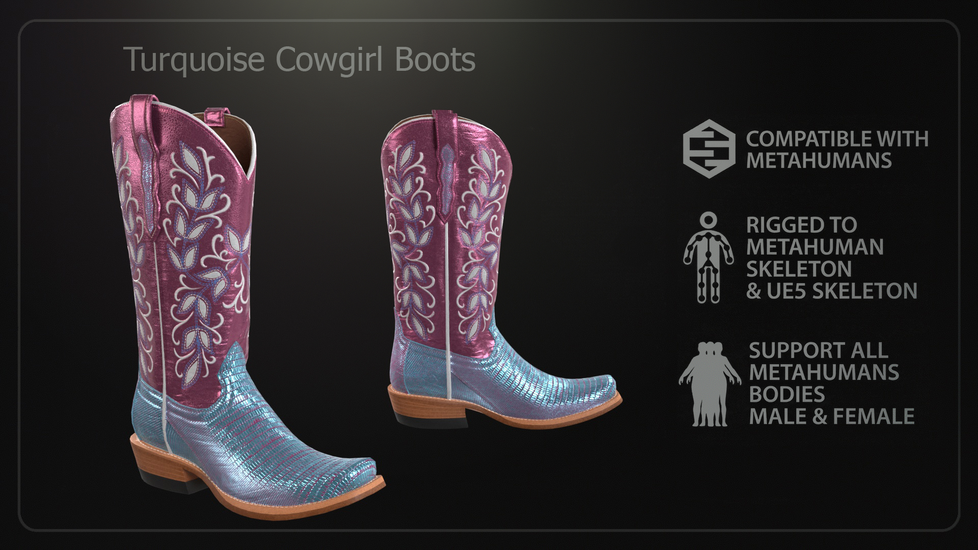 Hyper Rralistic Boot Turquoise Cowgirl Boots | Fab