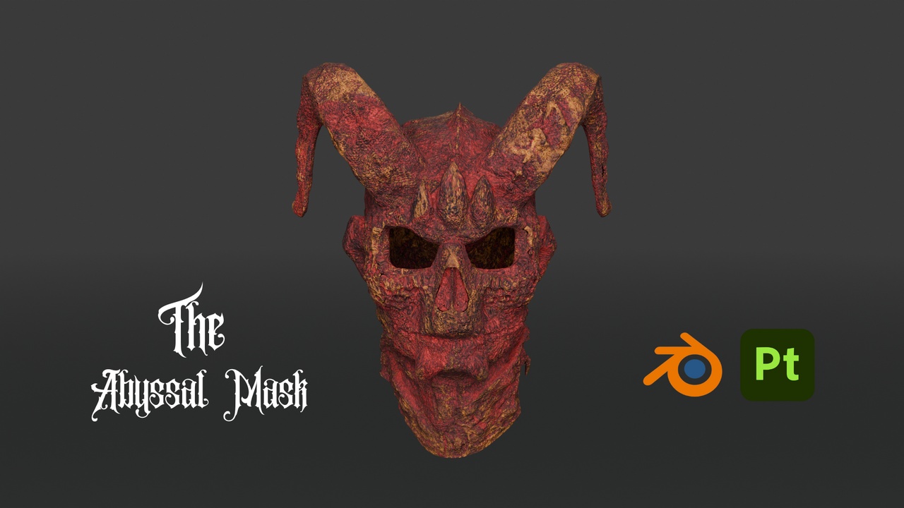 Media 1 for listing The Abyssal Mask High-Poly Horror 3D Model