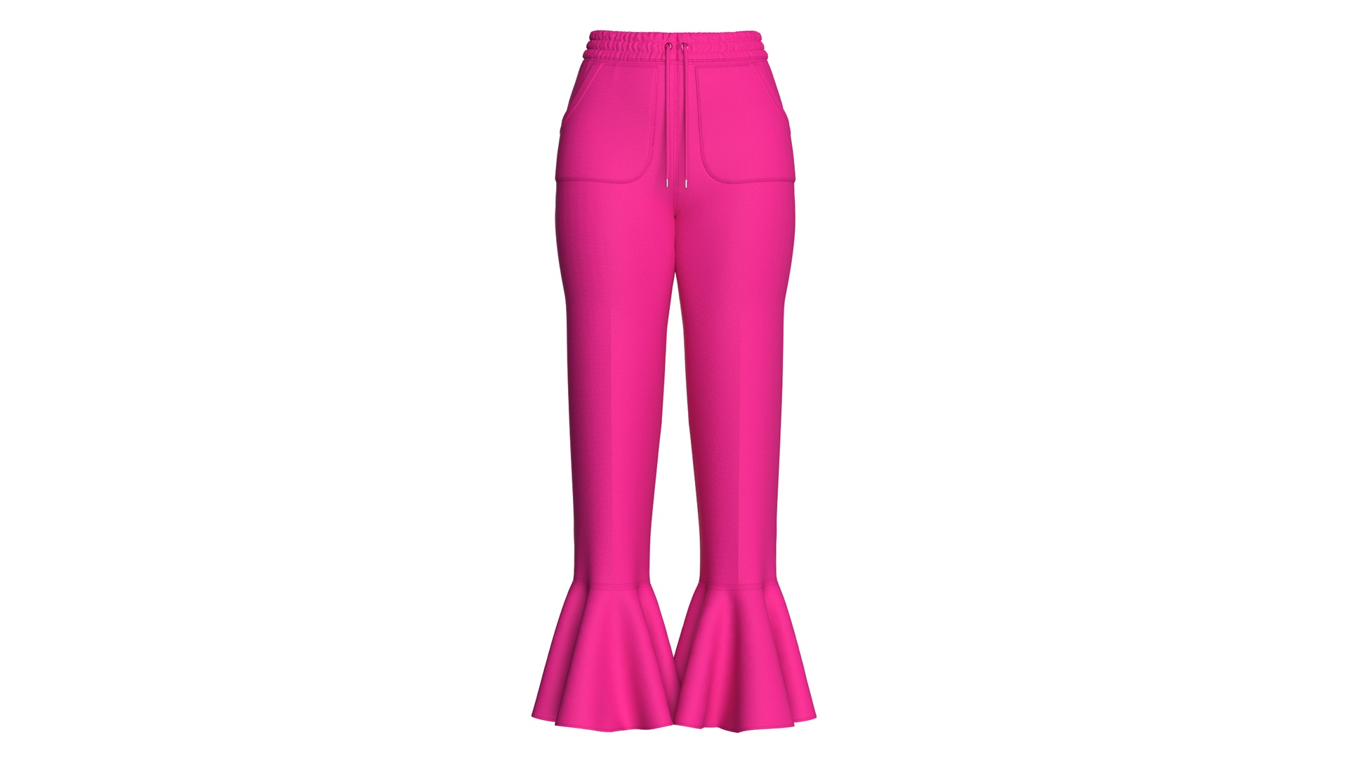 Media 1 for listing Girls Casual Wide - Leg Ruffle Bottom Pant | High Poly