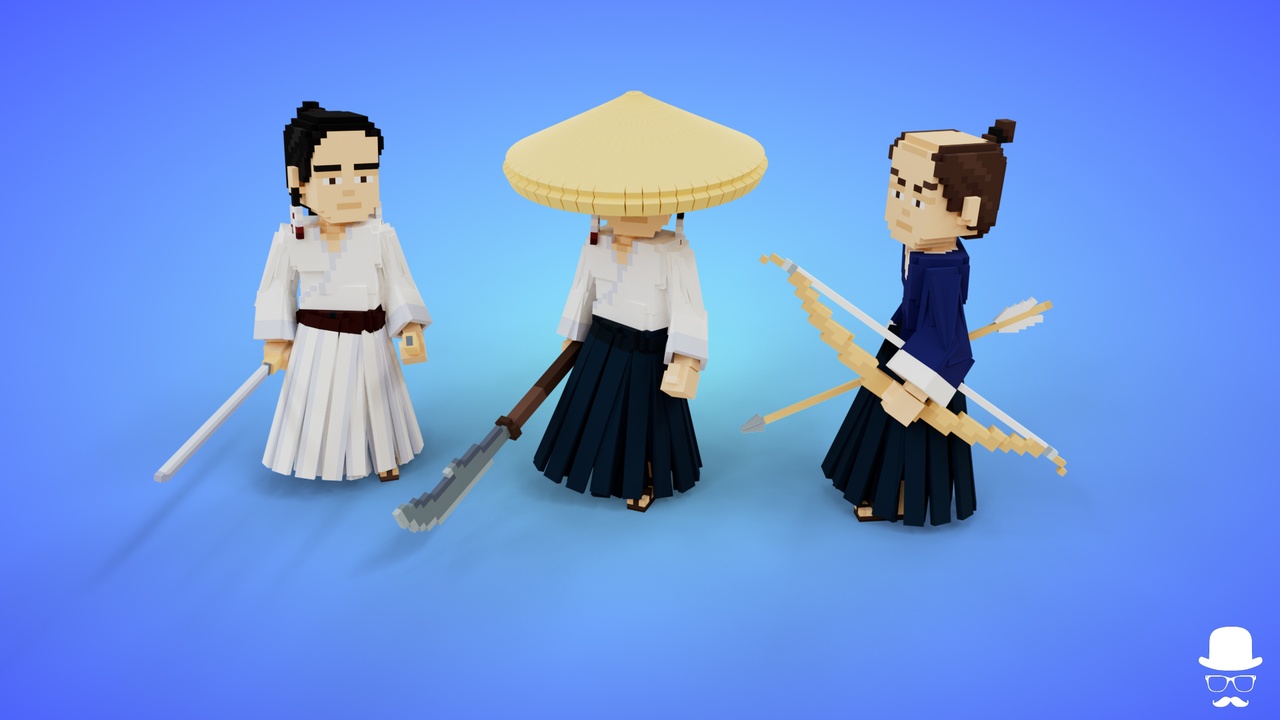 Media 1 for listing Voxel Ronin Samurai Pack