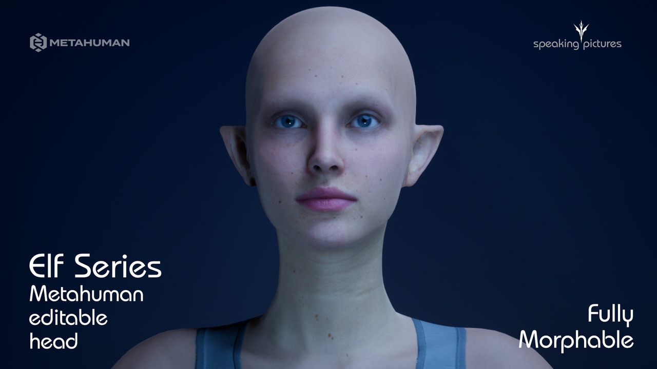 🌟 Sylmara – The Enchanting Elf | Metahuman-Ready Fantasy Head 🌿 🧝‍♀ | Fab