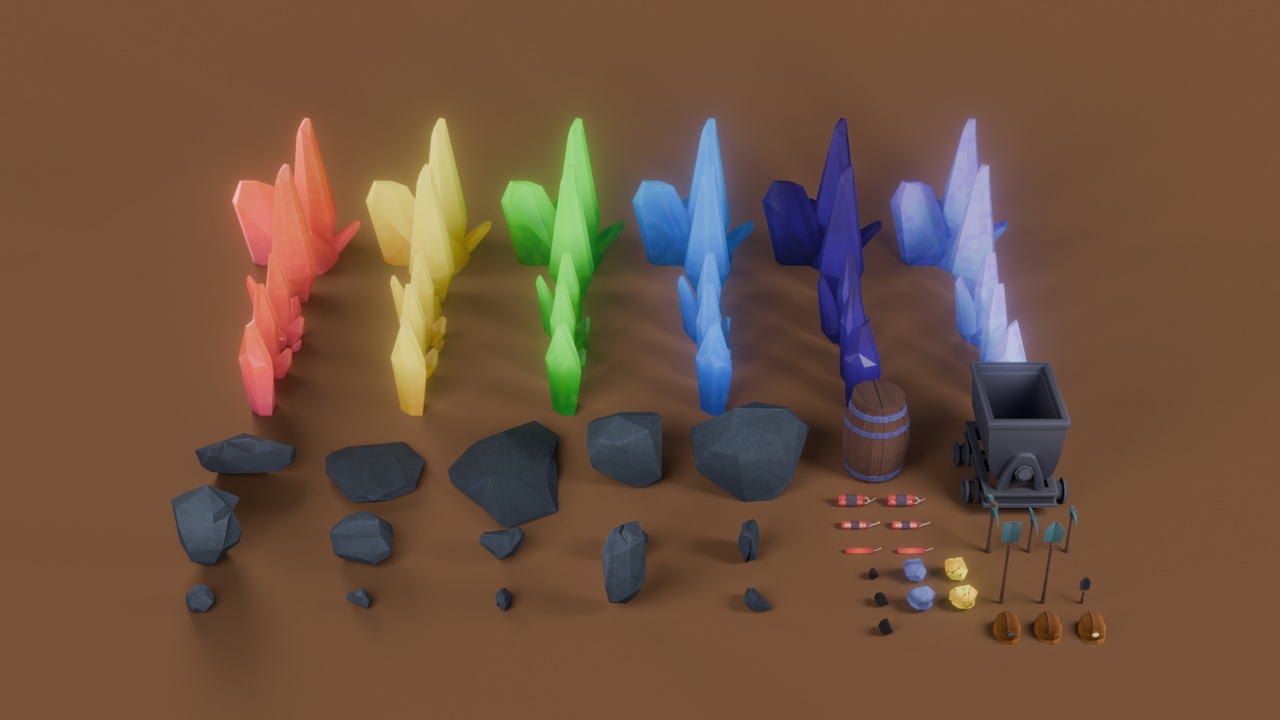 Medium 1 für Eintrag Low Poly Mining Pack