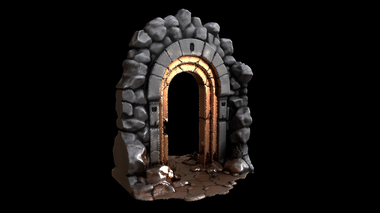 Медиа 1 для объявления 🪨 Ancient Stone Gate – PBR Archway Model (2K)