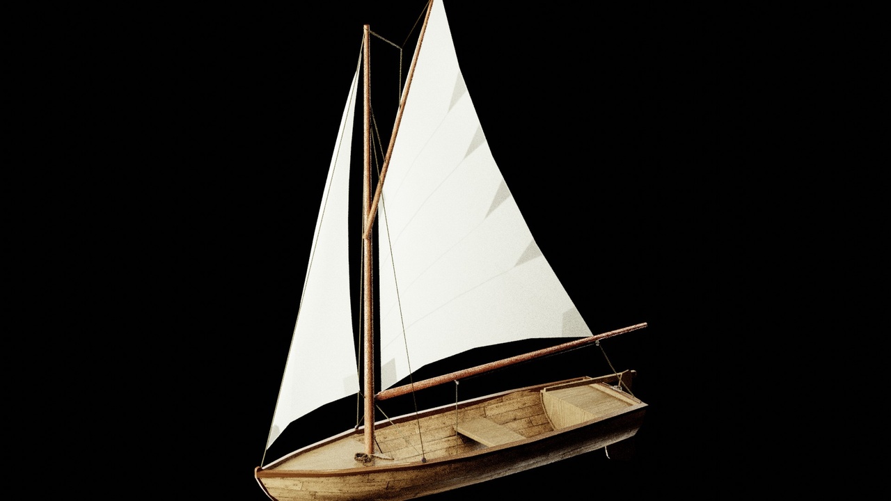 Media 1 for listing Coastal Skiff Sailboat - Realistic Optimized Asset