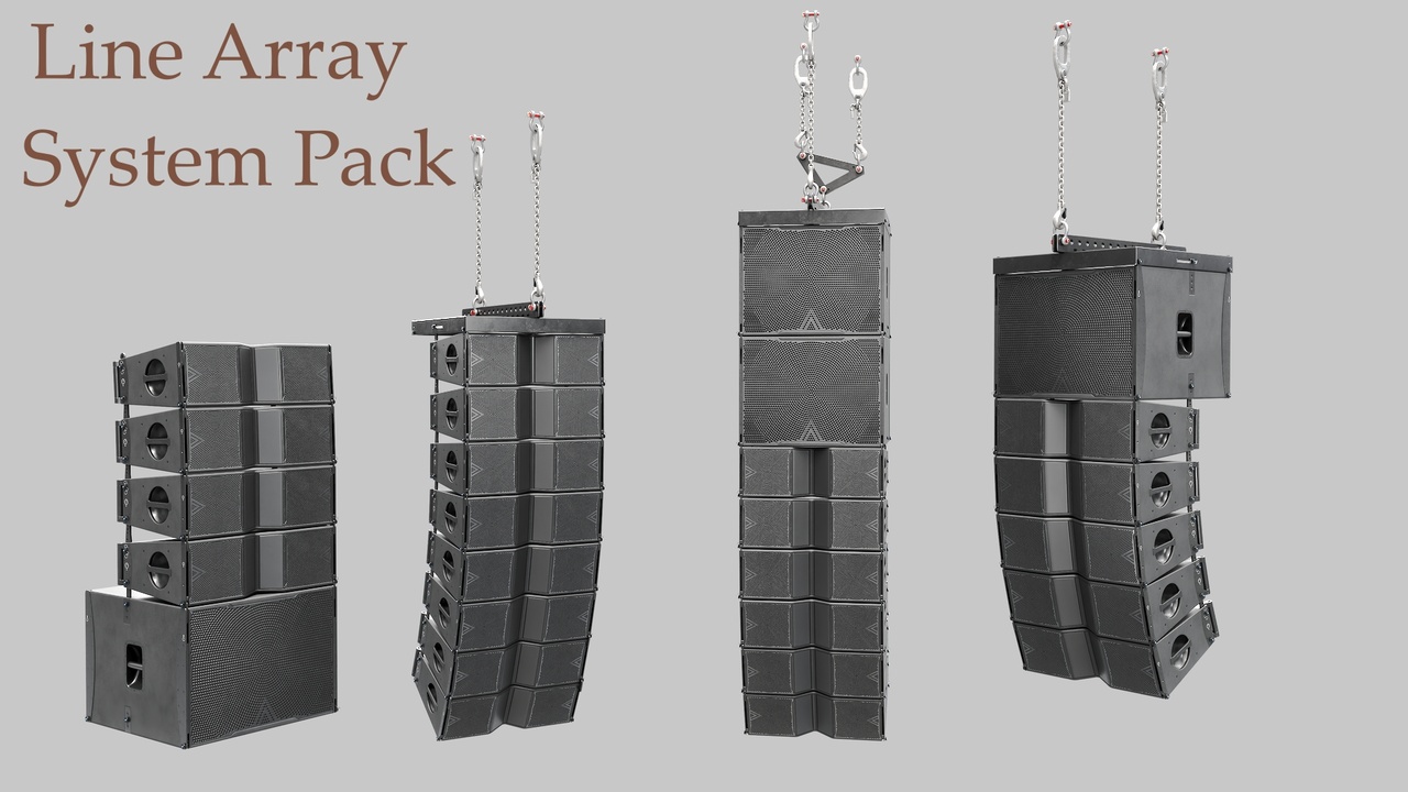 Media 1 for listing Speakers + Subwoofer PA Line Array System 3D loudspeaker