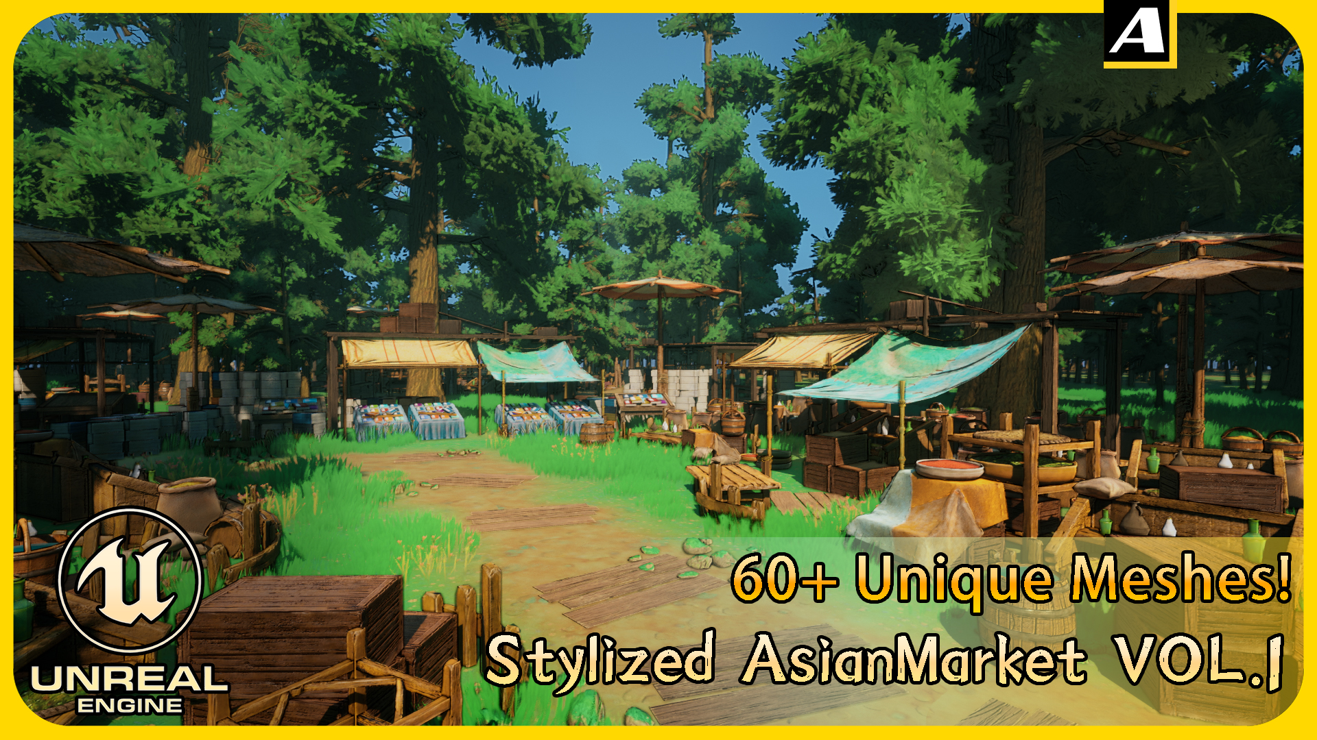 Stylized Asian Market Vol 1（Shop,Market,StoreStylized） | Fab
