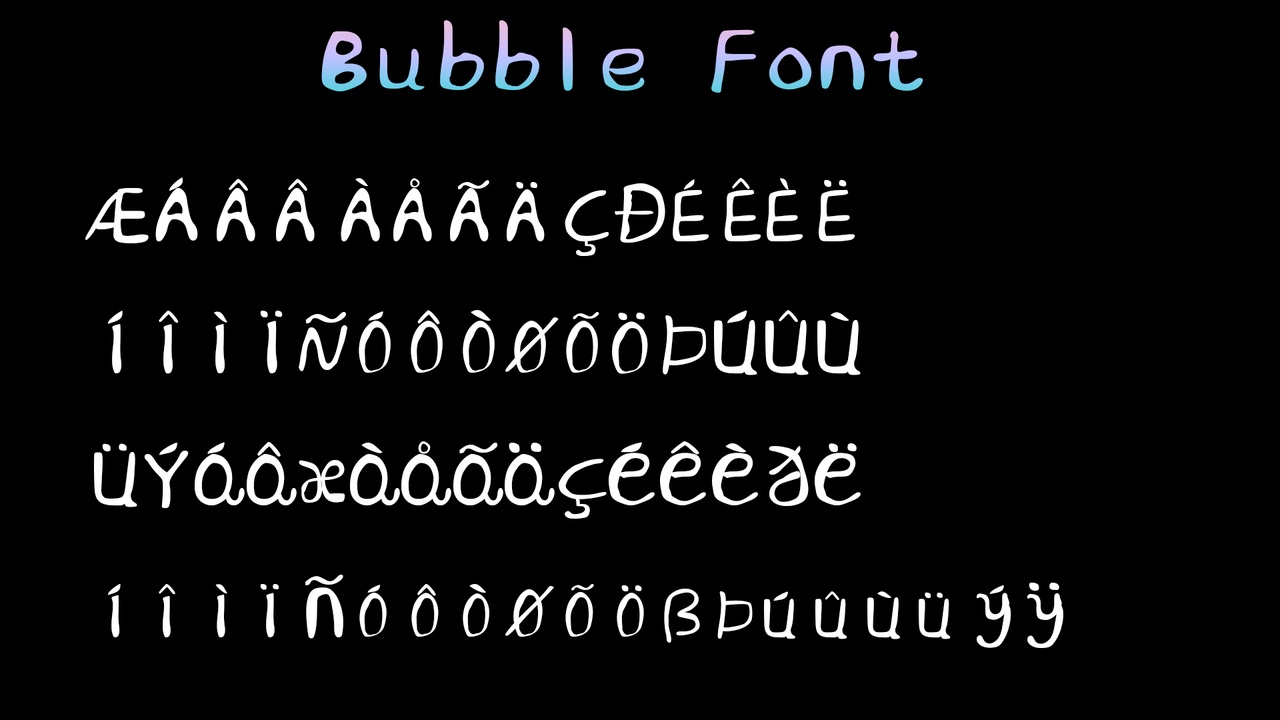 Media 1 for listing Bubble Font