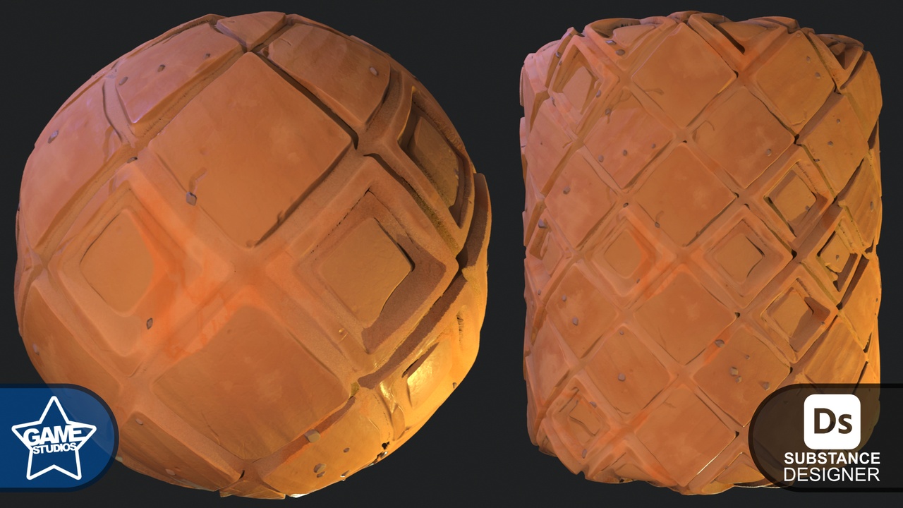 Media 1 for listing Stylized Desert Tiles Material 01
