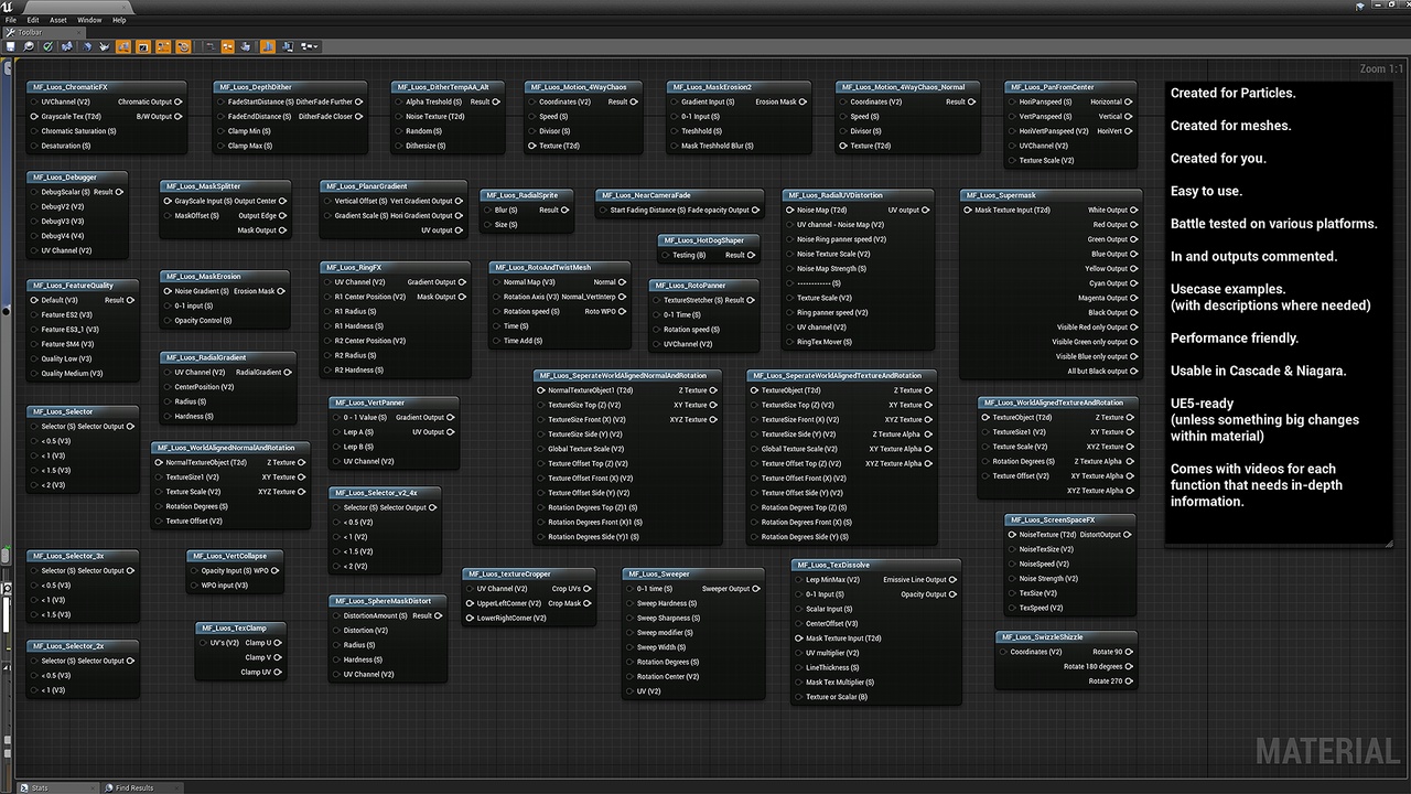 Media 1 for listing Luos's VFX Material Function Pack 2