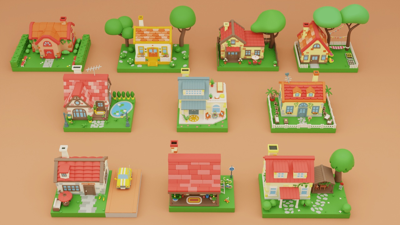 الوسائط 1 للقائمة Cartoon Town Islands / Exteriors 2