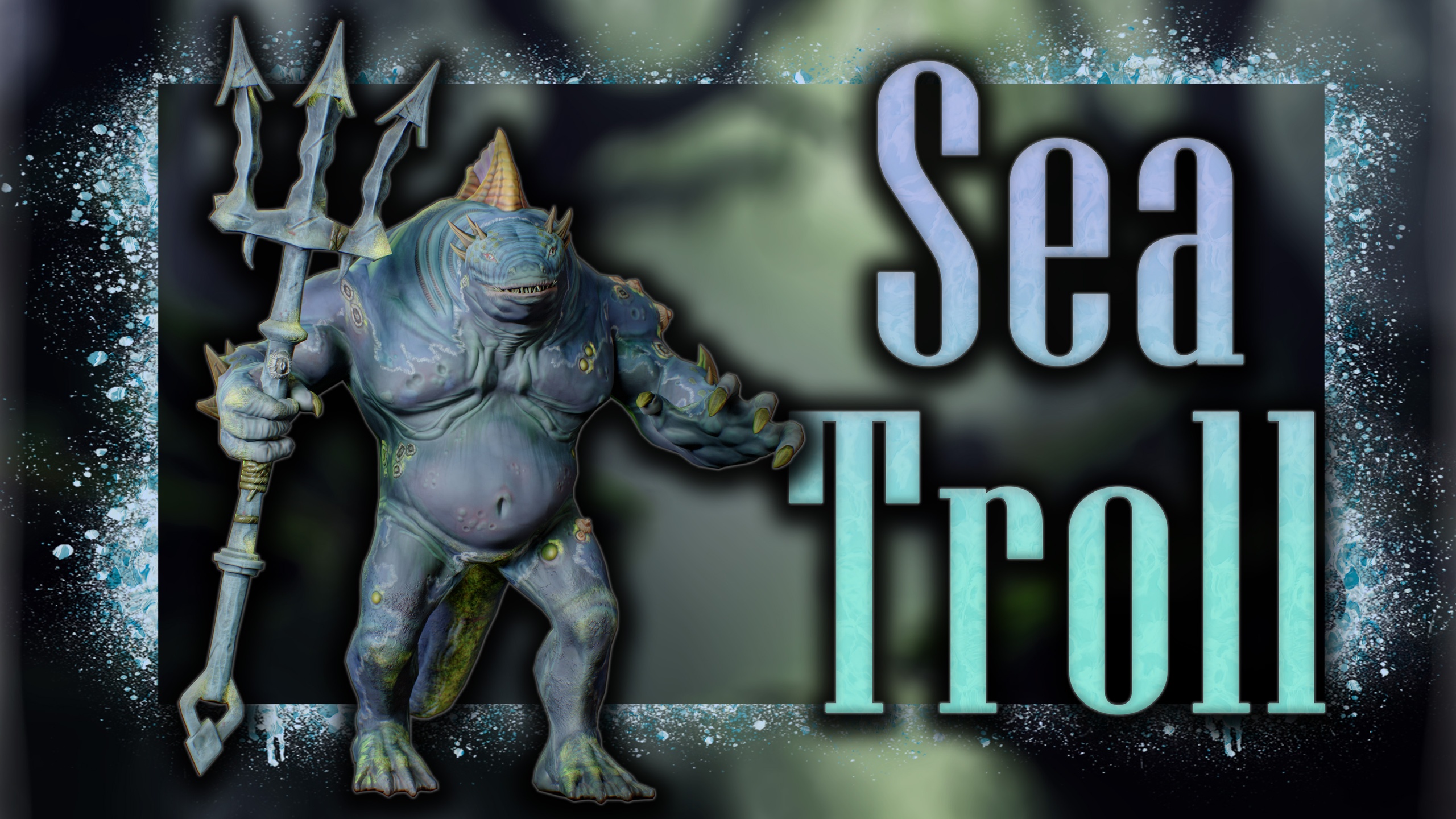 Media 1 for listing Sea Troll - Stylized Fantasy Creature
