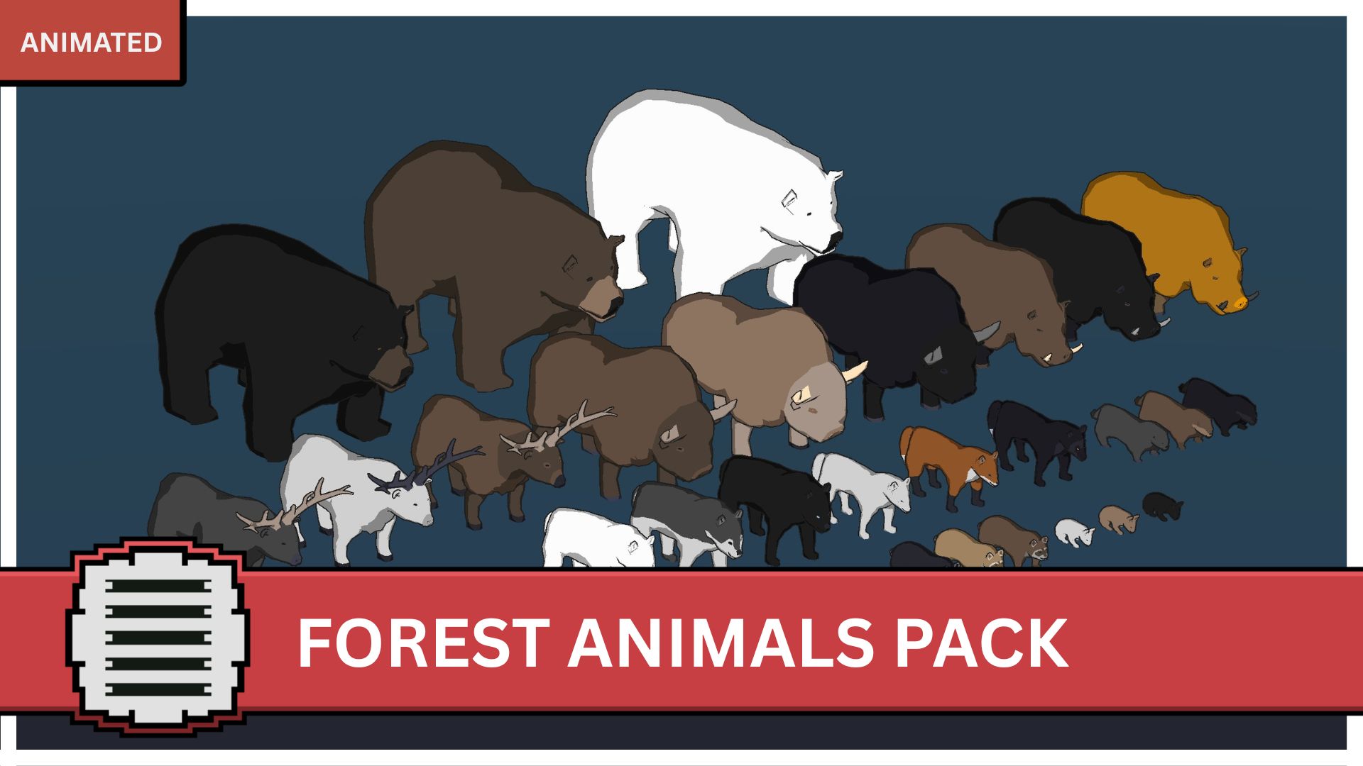 Animated Forest Animals Pack - Low poly stylized models | Fab