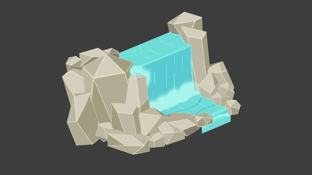 Media 1 for listing Isometric Waterfall Game Asset
