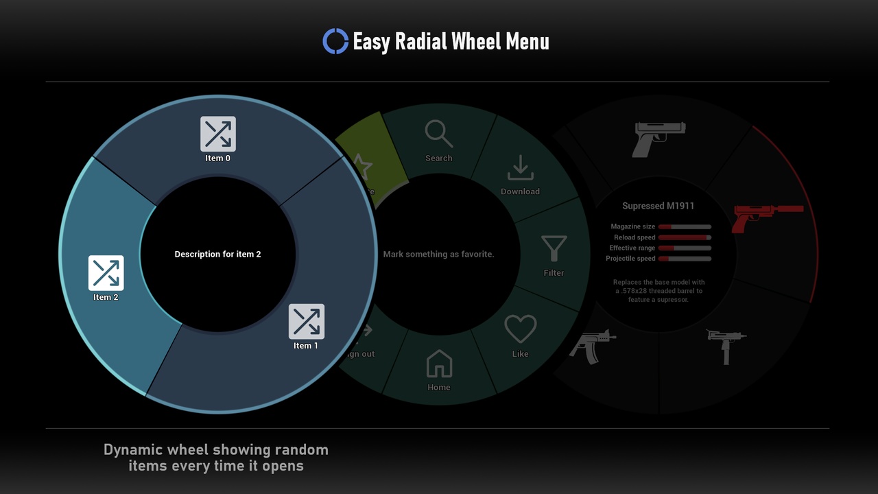 Media 1 for listing Easy Radial Wheel Menu
