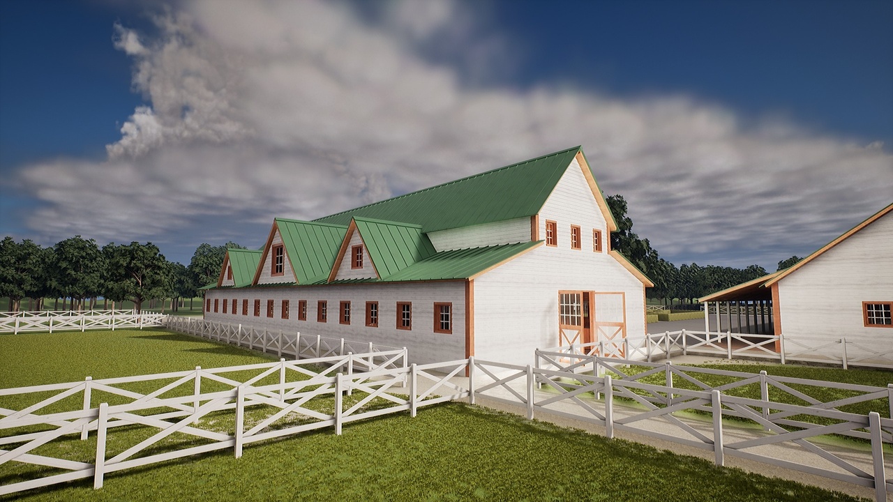 Media 1 for listing Large Horse Stable Ranch - Environment and Props