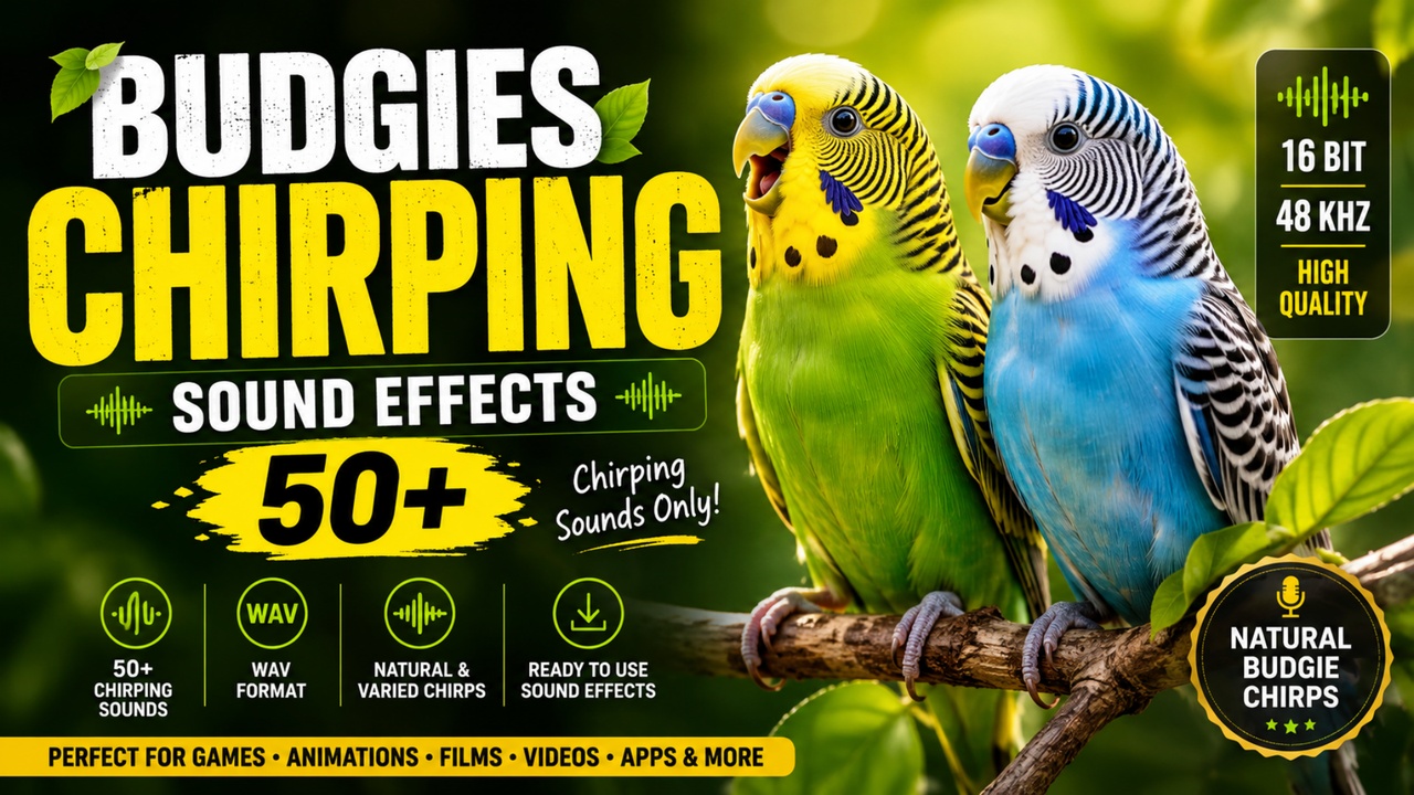 Media 1 for listing Budgies 50+ Sound Effects FX - Chirping Sounds