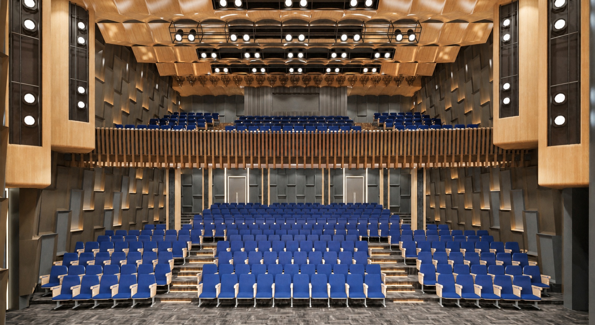 Media 1 for listing Modern Executive Auditorium & Multi-Tier Theater 3D Scene (PBR Ready)
