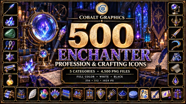 500 Enchanter Profession & Crafting Icons | RPG Enchantments, Tools & Materials — Cobalt Game Assets