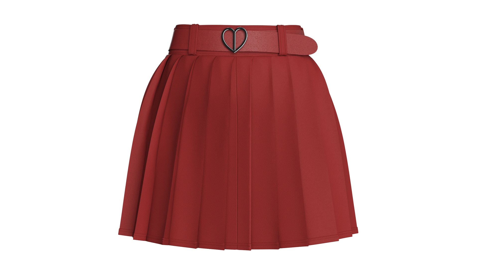 Media 1 for listing Girls Red Pleated Mini Skirt | High Poly