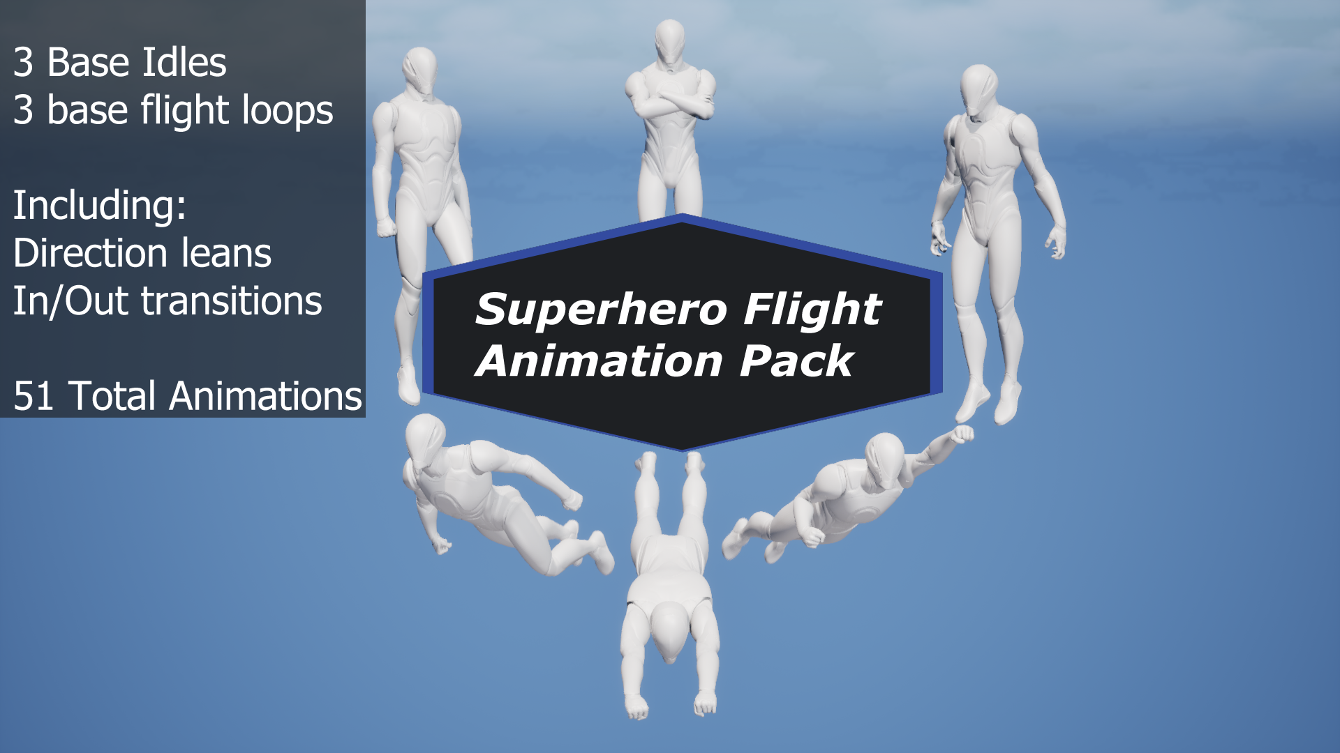 Hero Flight Animation Set | Fab