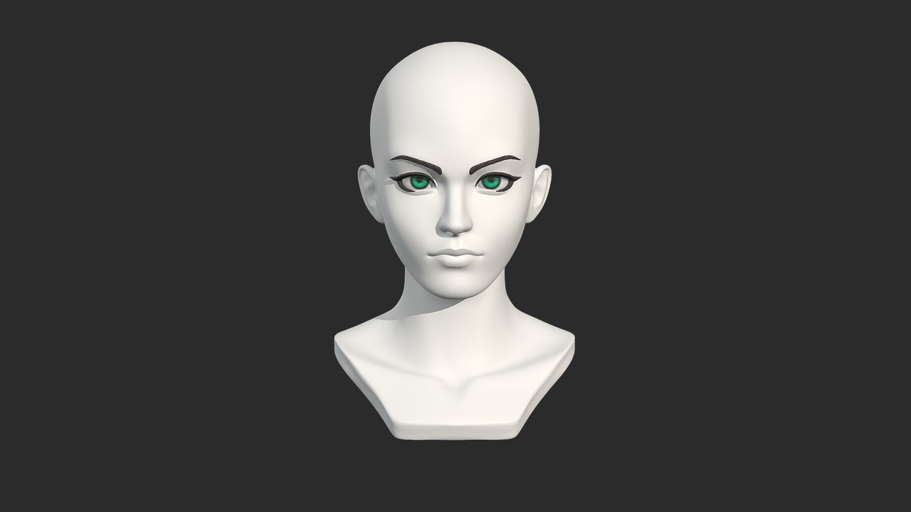 Media 1 for listing Stylized Female Head (Demo, only head)