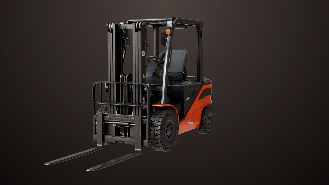 Media 1 for listing Forklift Truck03 Orange All PBR Unity UE Textures