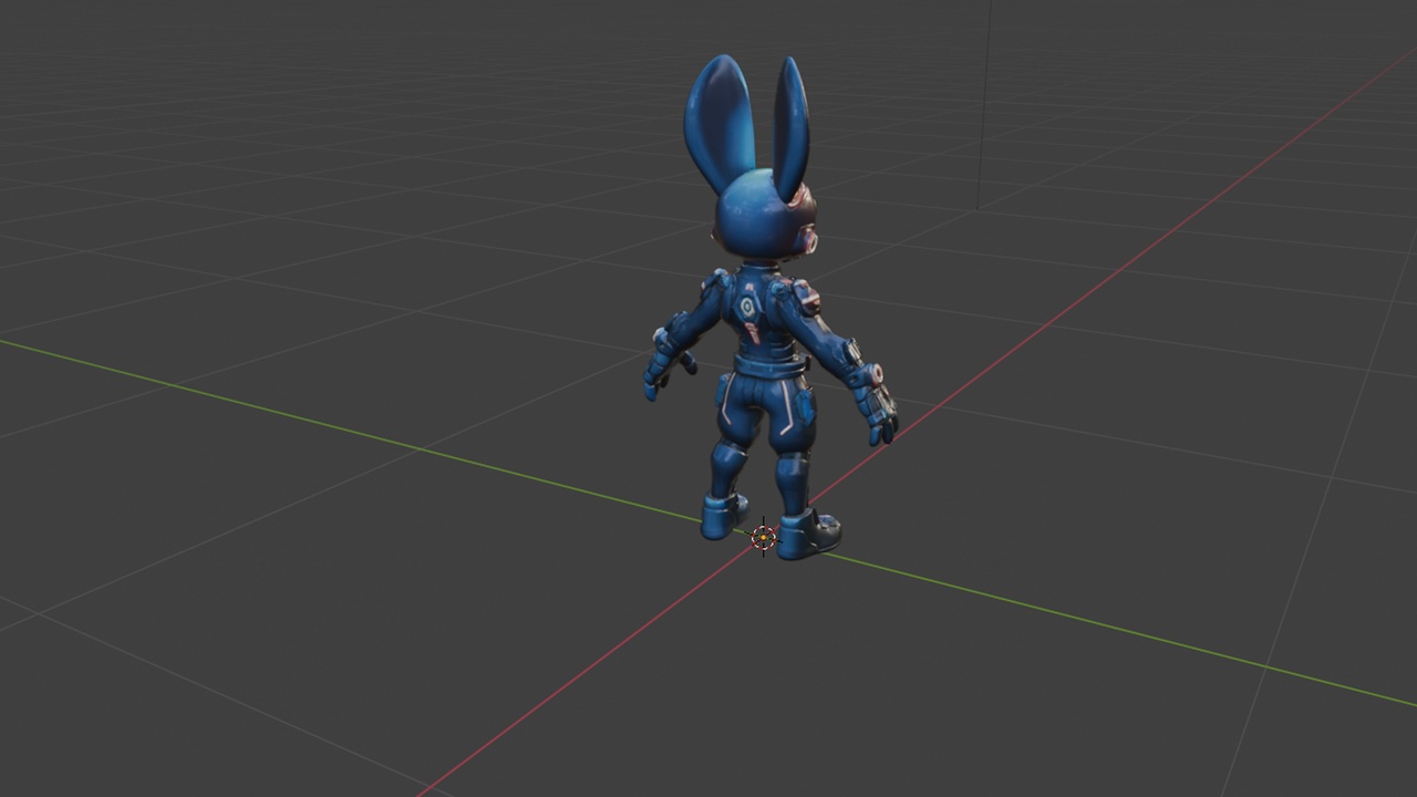 Media 1 for listing Cyberpunk Bunny 3D Character