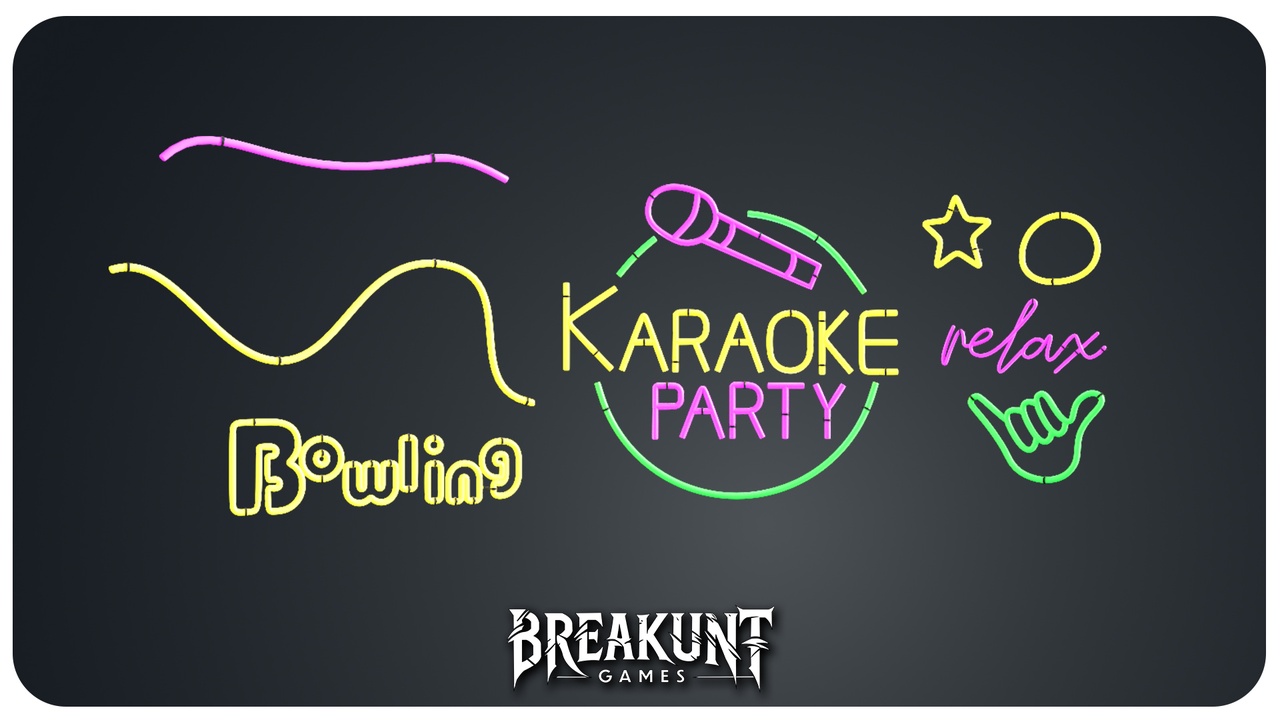 Media 1 for listing Neon Pack - 8 assets (Sign, optimized, arcade, bowling, karaoke, game, party)