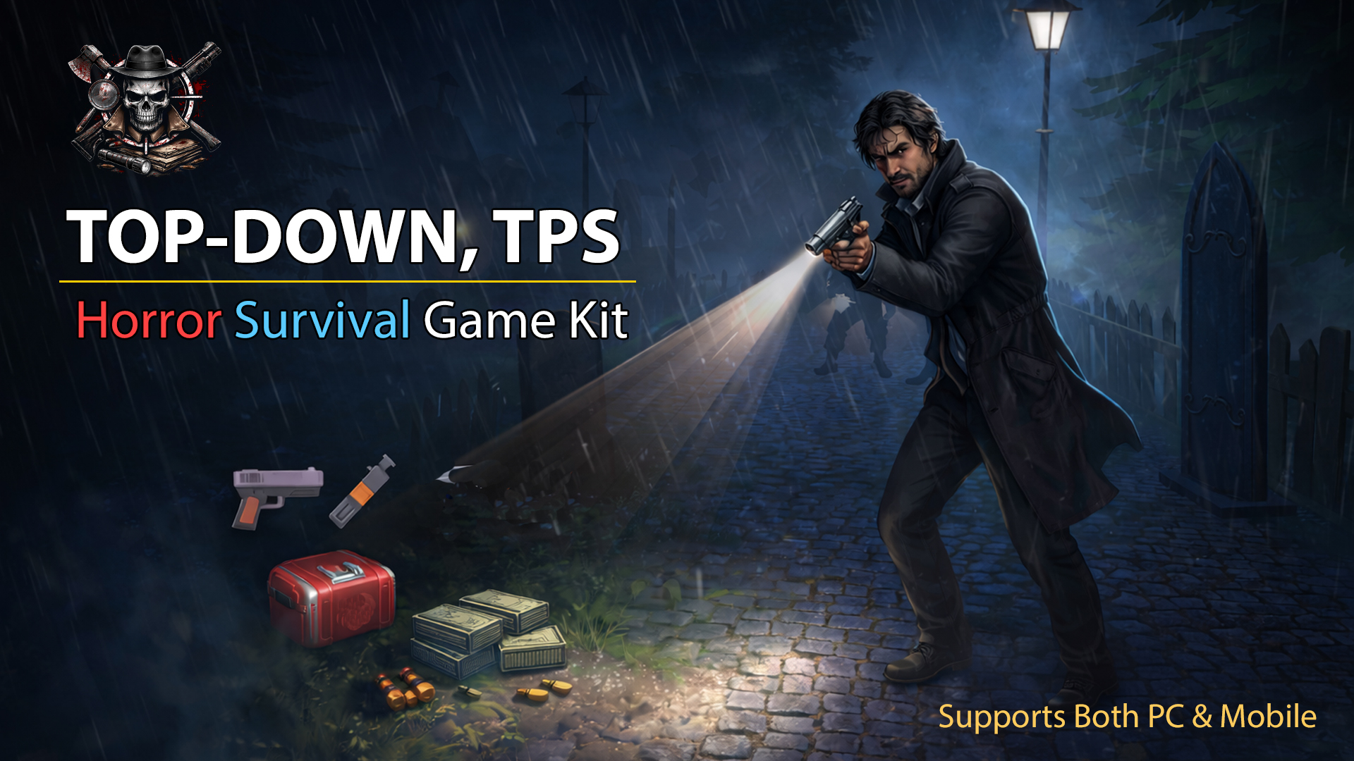 Top Down Horror Survival Game Kit – TPS (PC + Mobile) | Fab