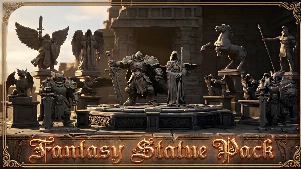 Media 1 for listing Fantasy Statues Pack