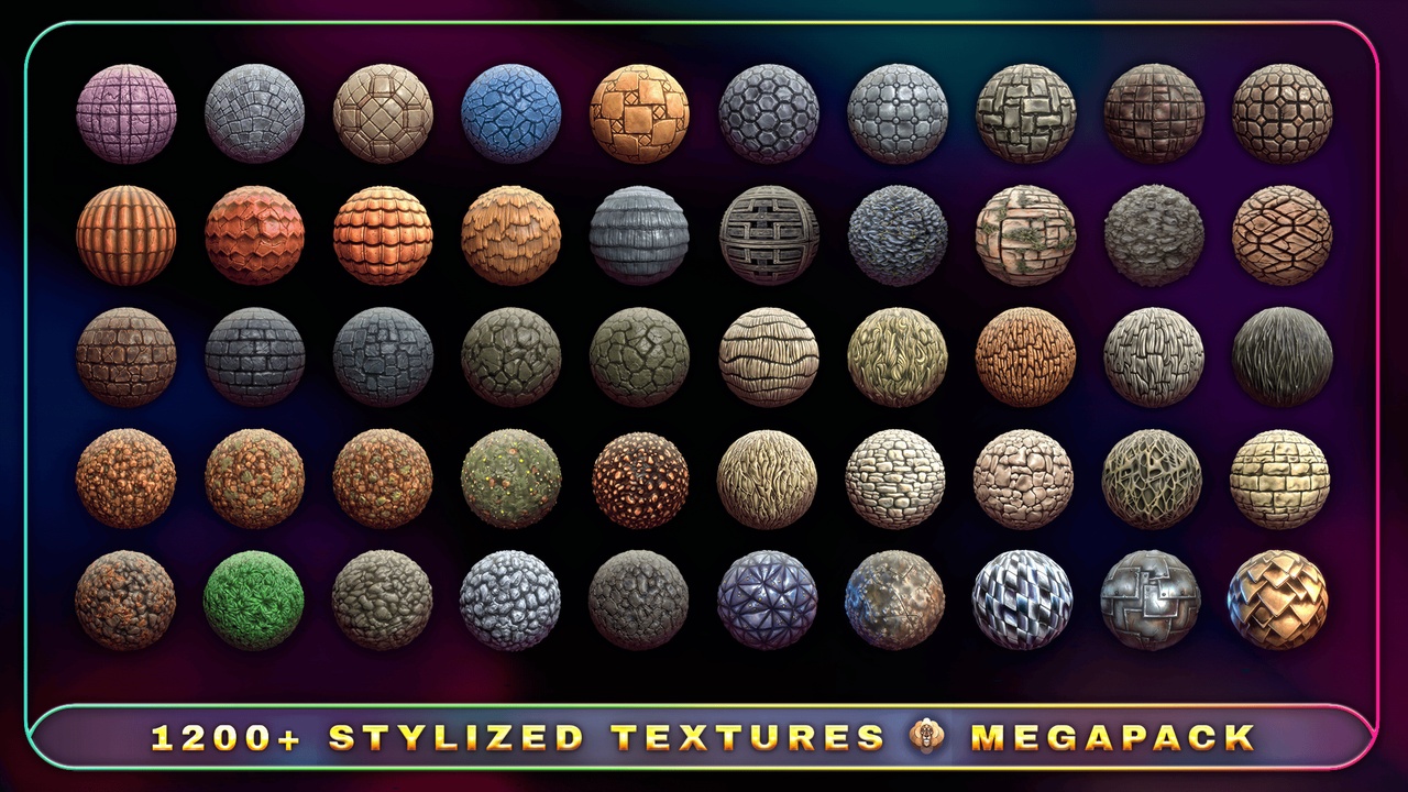 Media 1 for listing 1200+ Stylized Textures - Megapack