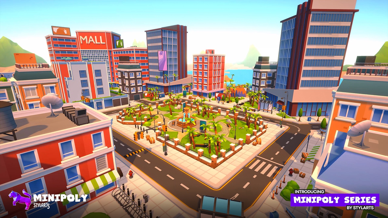 Media 1 for listing Minipoly Series - Modern Island City ( Stylized Lowpoly Environment )-Unity