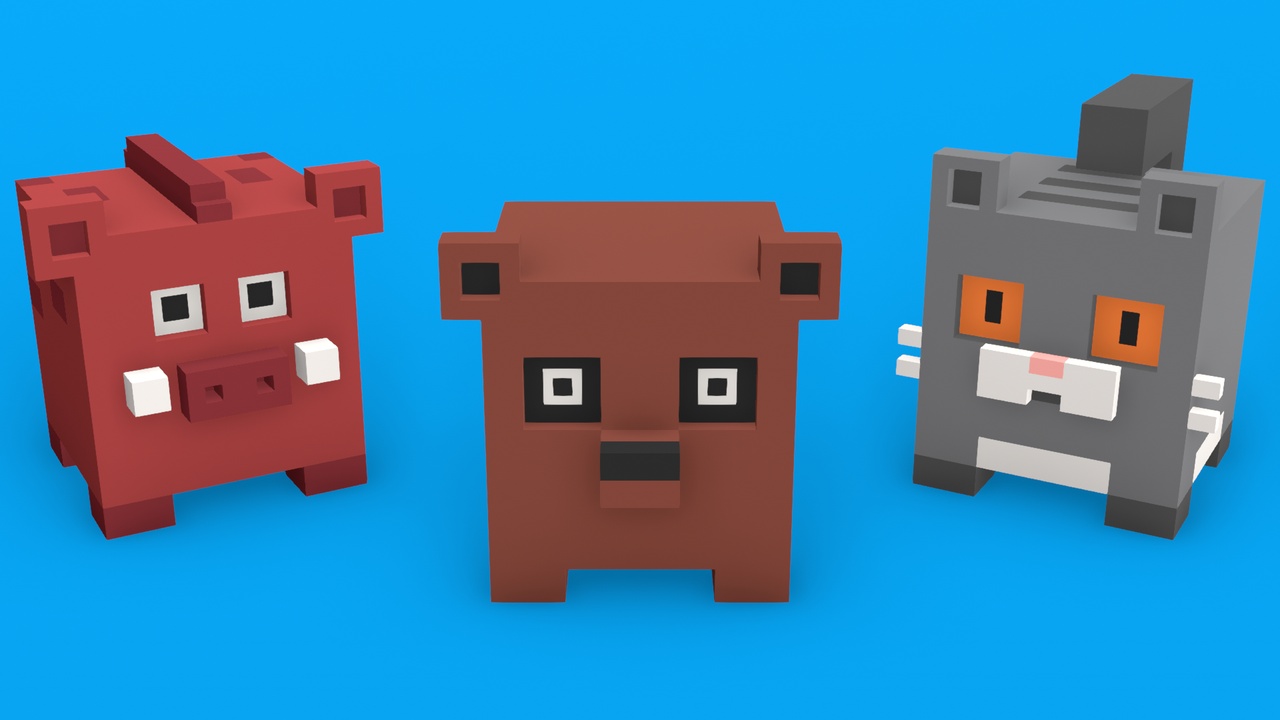 Media 1 for listing Cute Cube Animals