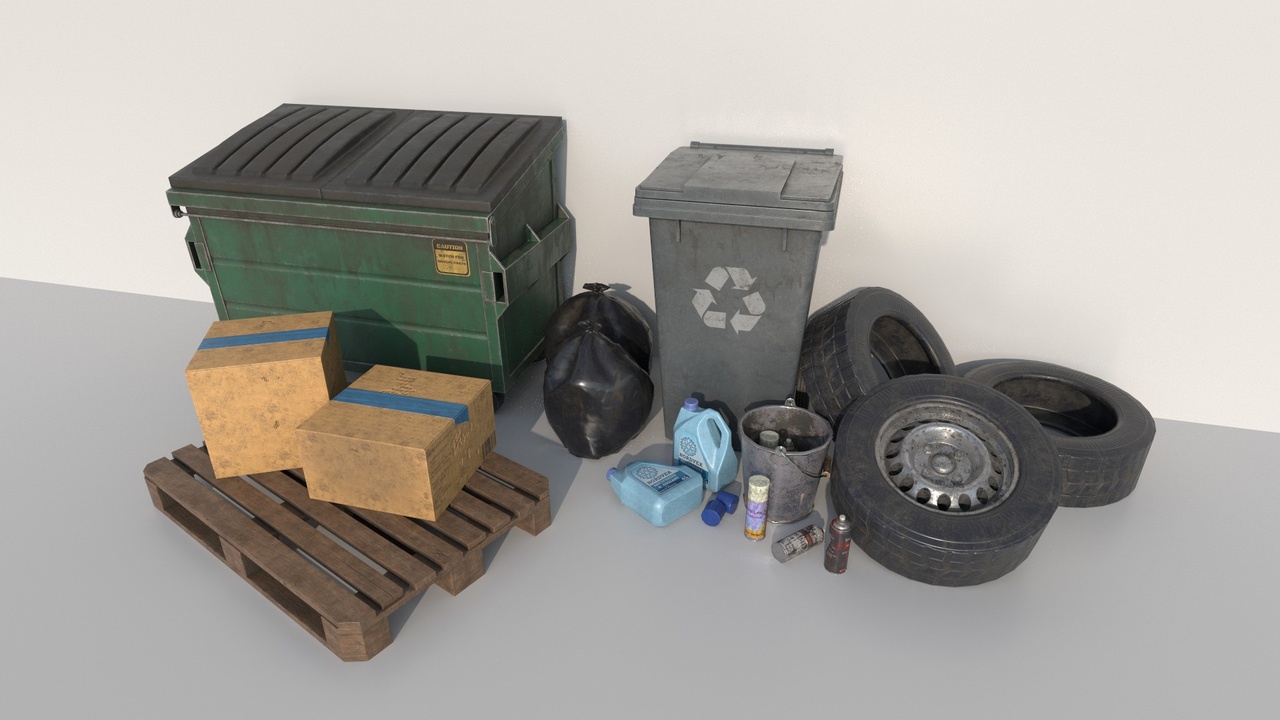 Media 1 for listing Workshop Waste & Garage Props Pack