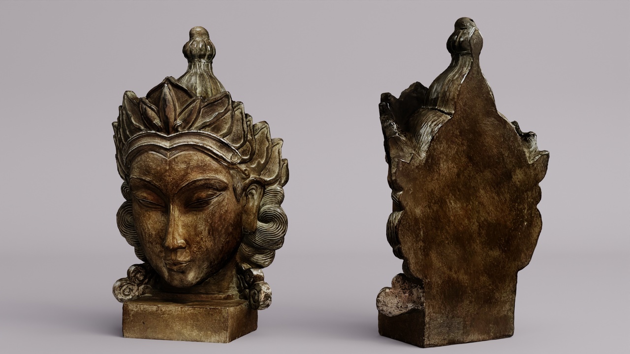 Media 1 for listing Wooden Buddha Head