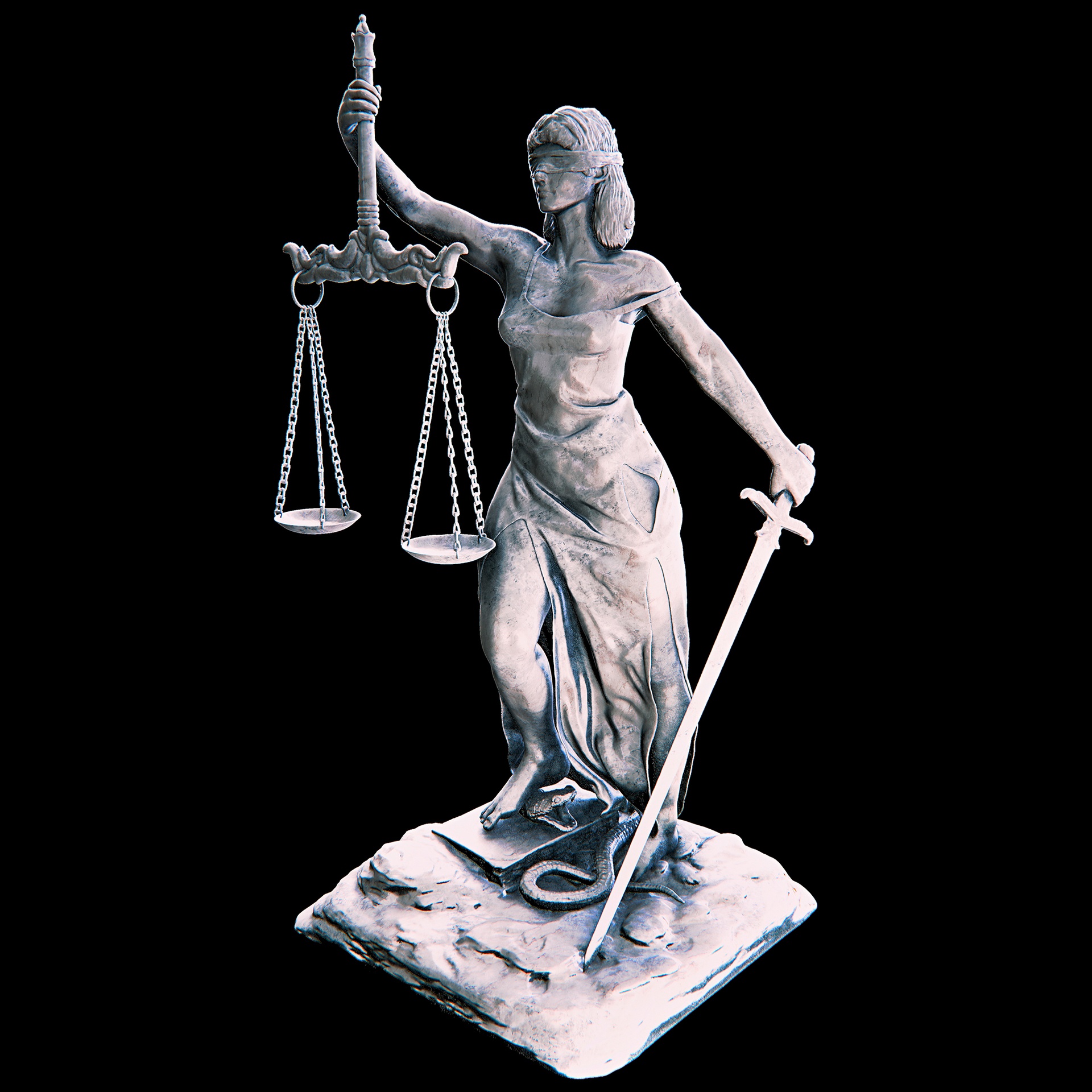 Media 1 for listing Lady Justice - Classical Law Office Decor (Game-ready + Printable STL + Nude)