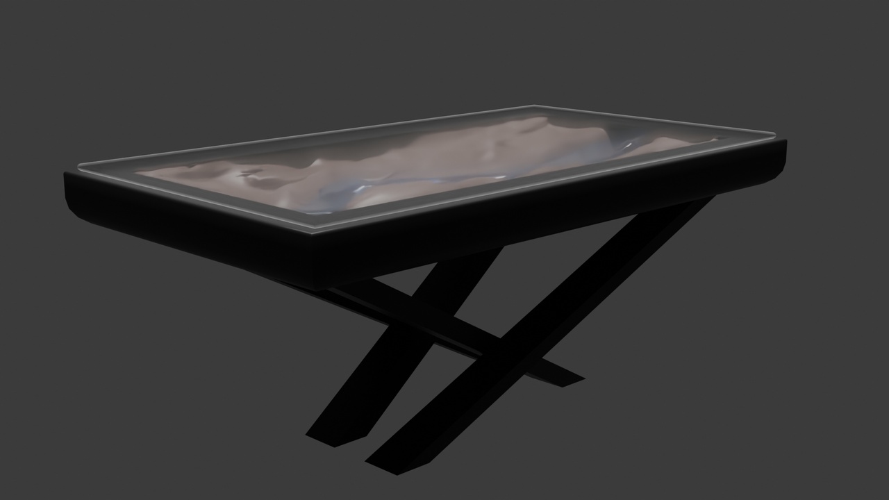 Media 1 for listing Animated River Glass-Top Desk