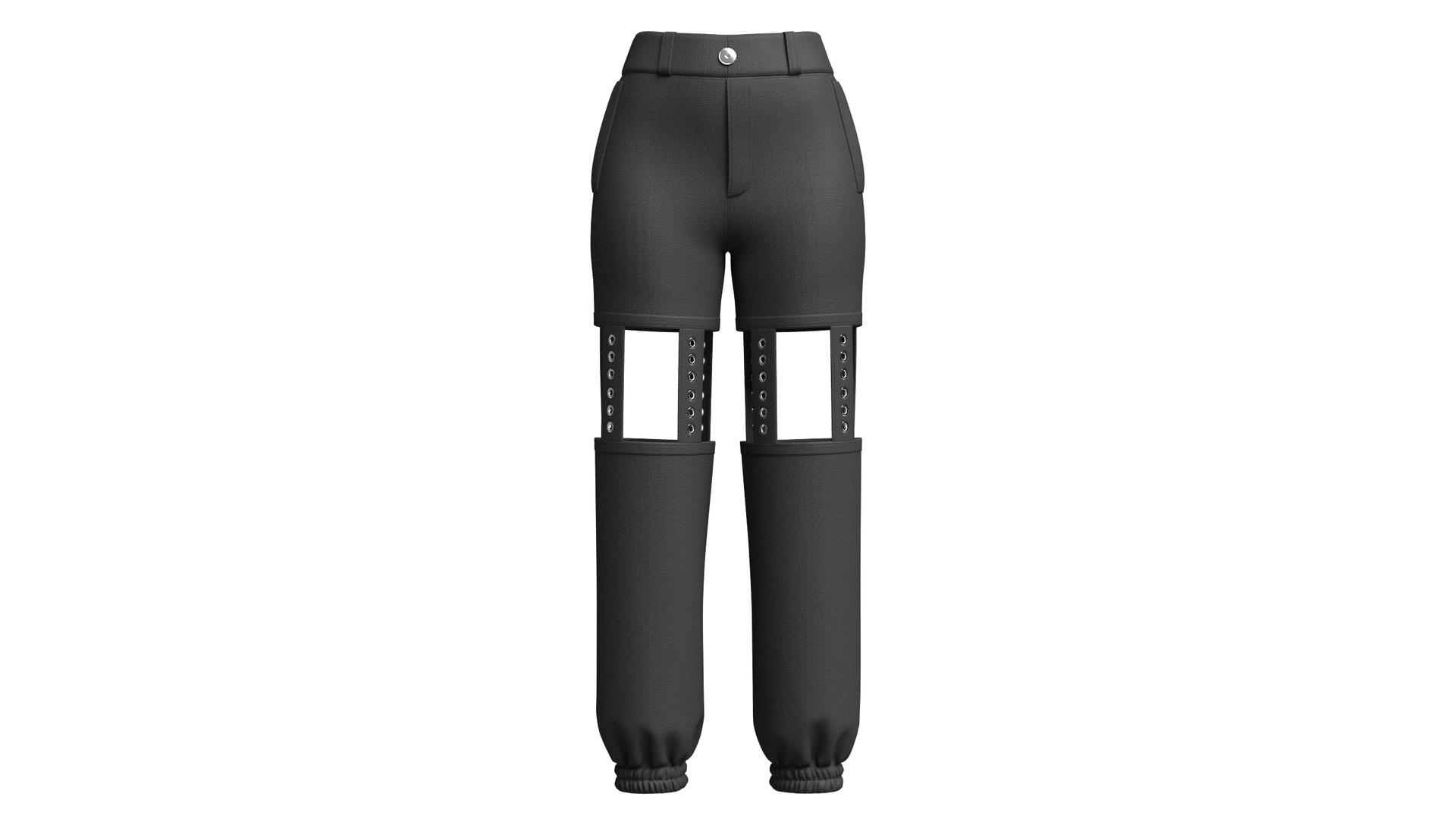 Media 1 for listing Girls Eyelet Strap Cut - Out Cargo Pant | High Poly