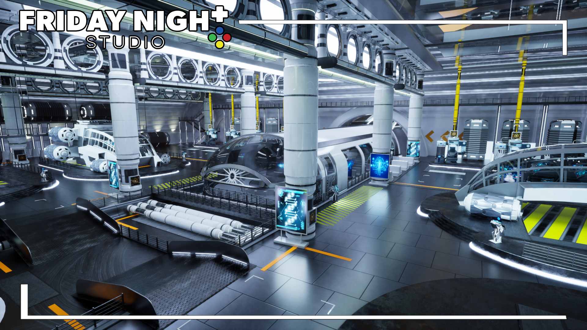 Futuristic Environment Kit Vol.4 – Sci-Fi Spaceport Hub | Fab