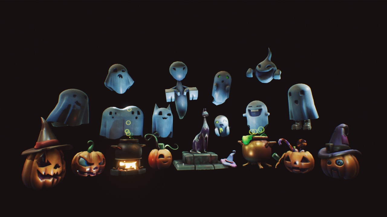 Media 1 for listing Stylized Halloween Pack 01