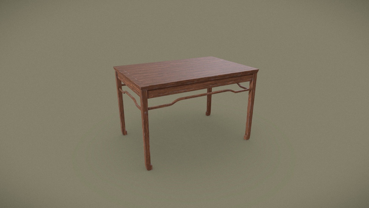 Media 1 for listing Elegant Ming Dynasty-Inspired Wooden Desk - Classic Oriental Design