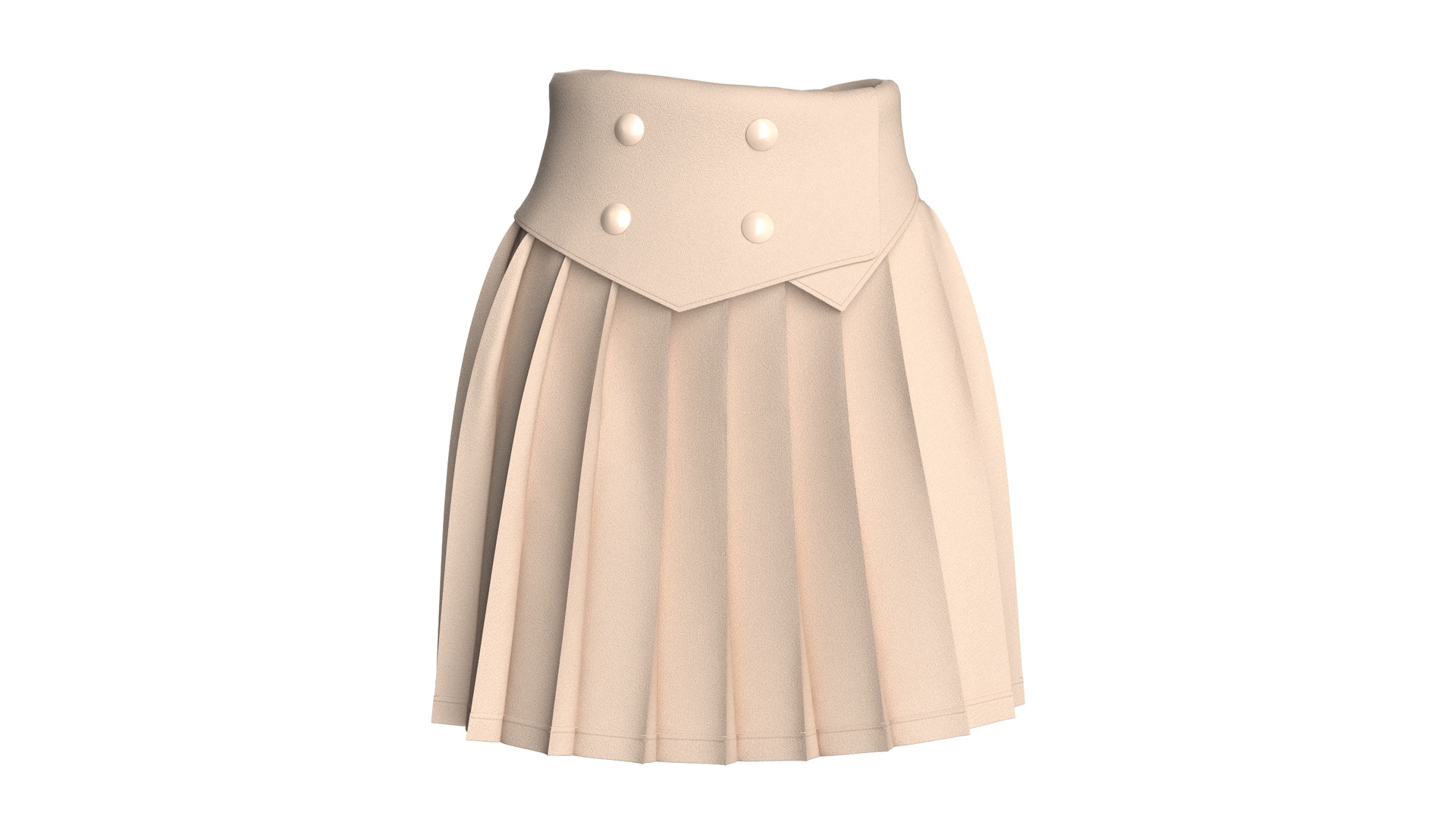 Media 1 for listing Girls Double - Breasted Skirt | High Poly
