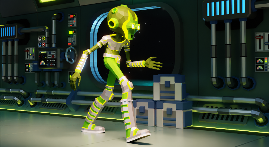 Alien low-poly stylized | Fab